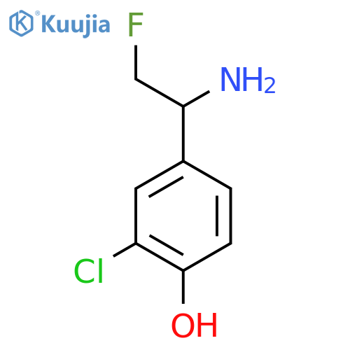 4-(1-Amino-2-fluoroethyl)-2-chlorophenol structure