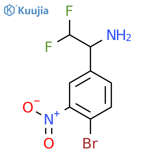 1-(4-Bromo-3-nitrophenyl)-2,2-difluoroethan-1-amine structure