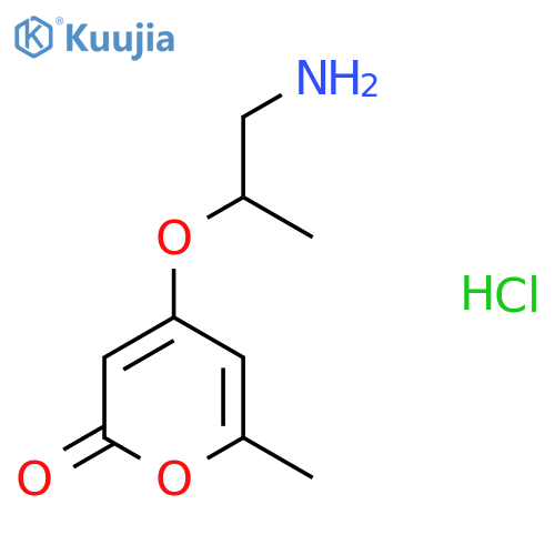 4-((1-Aminopropan-2-yl)oxy)-6-methyl-2H-pyran-2-one hydrochloride structure