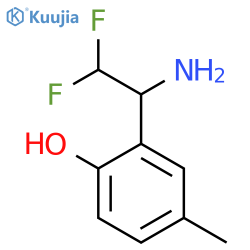 2-(1-Amino-2,2-difluoroethyl)-4-methylphenol structure