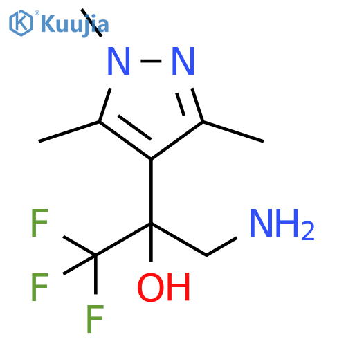 1H-Pyrazole-4-methanol, α-(aminomethyl)-1,3,5-trimethyl-α-(trifluoromethyl)- structure