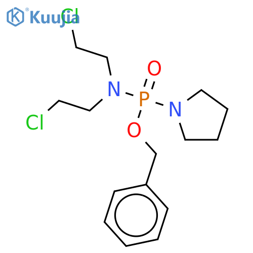 2-chloro-n-(2-chloroethyl)-n-[phenylmethoxy(pyrrolidin-1-yl)phosphoryl]ethanamine structure