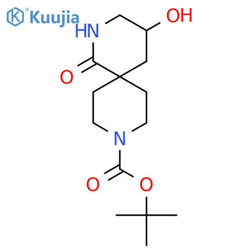 Tert-butyl 4-hydroxy-1-oxo-2,9-diazaspiro[5.5]undecane-9-carboxylate structure