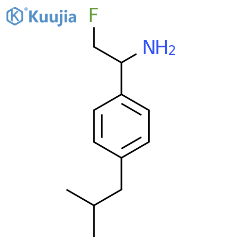 2-Fluoro-1-[4-(2-methylpropyl)phenyl]ethan-1-amine structure