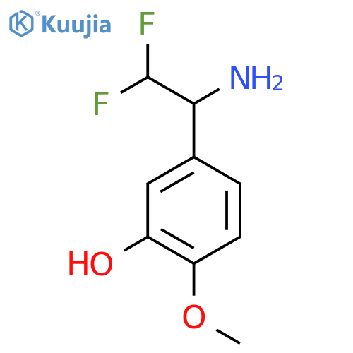 5-(1-Amino-2,2-difluoroethyl)-2-methoxyphenol structure