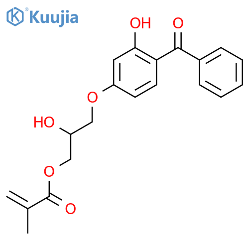 2-Propenoic acid,2-methyl-, 3-(4-benzoyl-3-hydroxyphenoxy)-2-hydroxypropyl ester structure