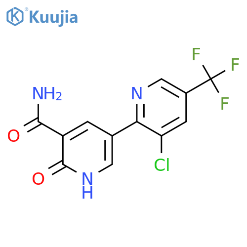 3-Chloro-6'-oxo-5-(trifluoromethyl)-1',6'-dihydro-2,3'-bipyridine-5'-carboxamide structure