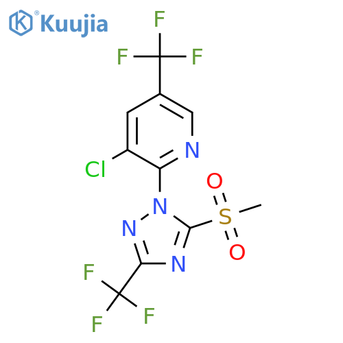 3-Chloro-2-(5-(methylsulfonyl)-3-(trifluoromethyl)-1H-1,2,4-triazol-1-yl)-5-(trifluoromethyl)pyridine structure