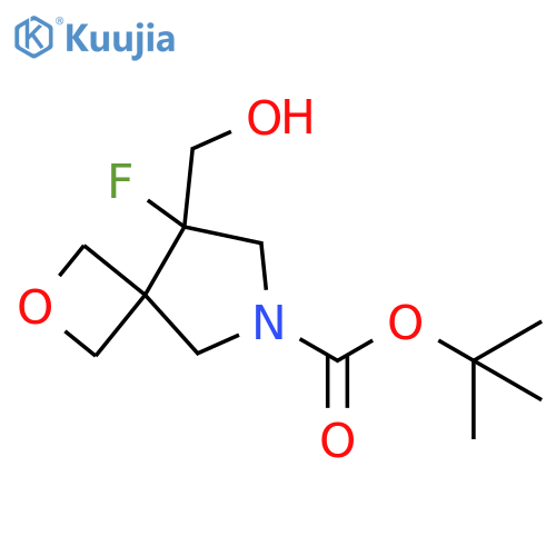 tert-butyl 5-fluoro-5-(hydroxymethyl)-2-oxa-7-azaspiro[3.4]octane-7-carboxylate structure