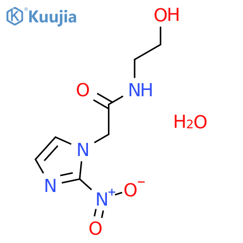 N-(2-hydroxyethyl)-2-(2-nitro-1H-imidazol-1-yl)acetamide hydrate (1:1) structure