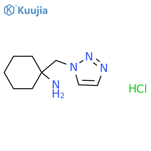 1-((1H-1,2,3-Triazol-1-yl)methyl)cyclohexan-1-amine hydrochloride structure