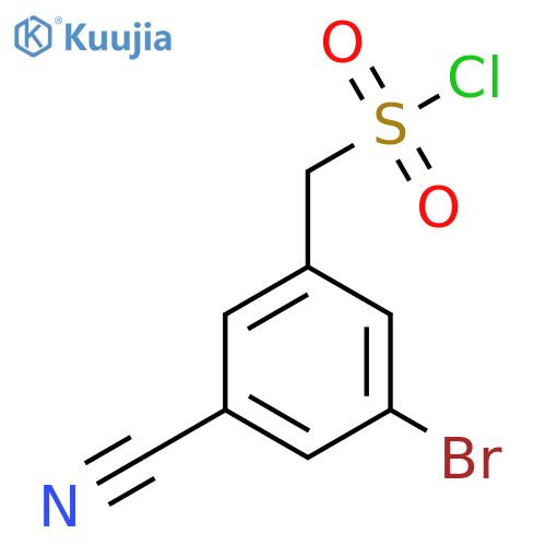 (3-Bromo-5-cyanophenyl)methanesulfonyl chloride structure