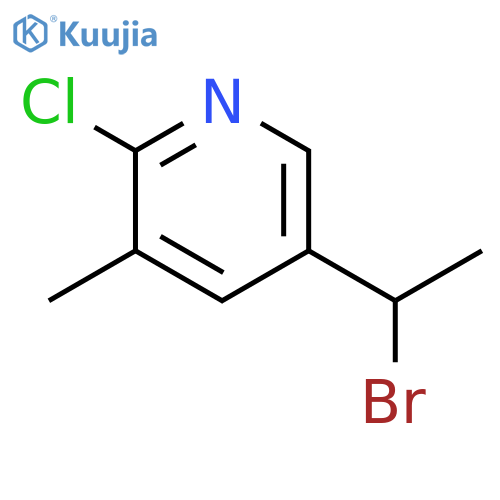 Pyridine, 5-(1-bromoethyl)-2-chloro-3-methyl- structure