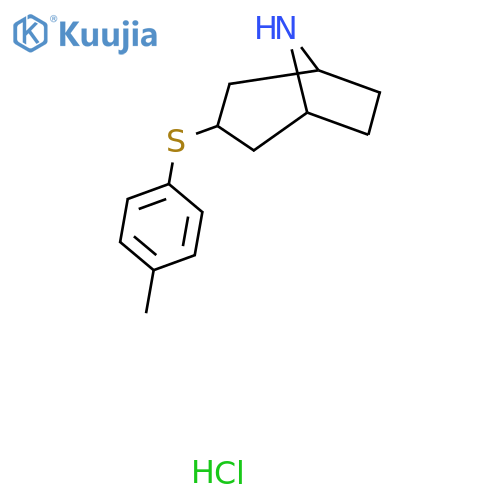 3-[(4-Methylphenyl)sulfanyl]-8-azabicyclo[3.2.1]octane hydrochloride structure