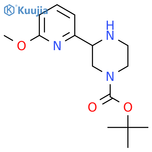 Tert-butyl 3-(6-methoxypyridin-2-yl)piperazine-1-carboxylate structure
