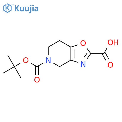 5-tert-butoxycarbonyl-6,7-dihydro-4H-oxazolo[4,5-c]pyridine-2-carboxylic acid structure