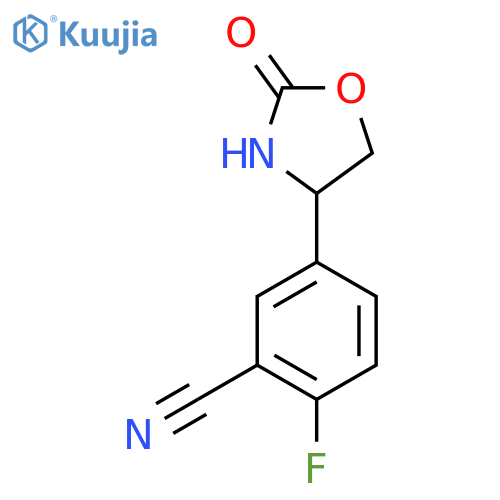 2-Fluoro-5-(2-oxo-1,3-oxazolidin-4-yl)benzonitrile structure