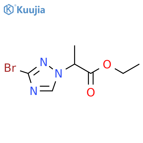 ethyl 2-(3-bromo-1H-1,2,4-triazol-1-yl)propanoate structure