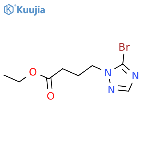 ethyl 4-(5-bromo-1H-1,2,4-triazol-1-yl)butanoate structure