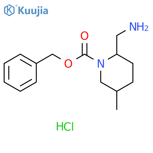 Benzyl 2-(aminomethyl)-5-methylpiperidine-1-carboxylate hydrochloride structure