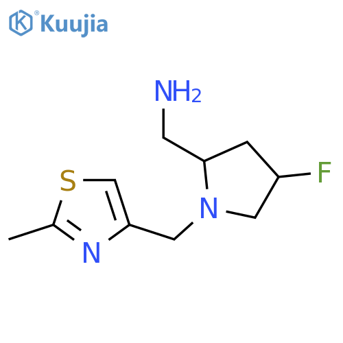 2-Pyrrolidinemethanamine, 4-fluoro-1-[(2-methyl-4-thiazolyl)methyl]- structure