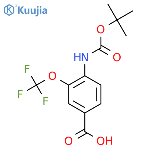 4-{[(Tert-butoxy)carbonyl]amino}-3-(trifluoromethoxy)benzoic acid structure