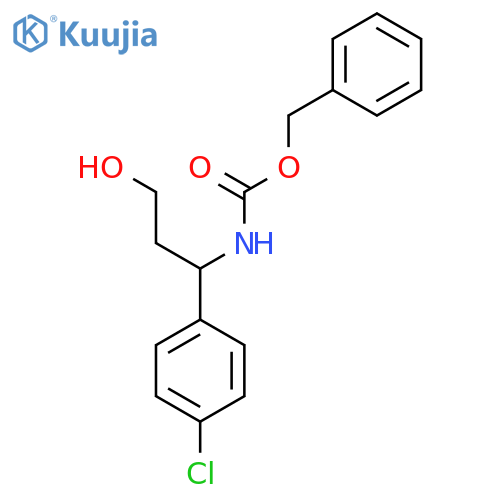 benzyl N-[1-(4-chlorophenyl)-3-hydroxypropyl]carbamate structure