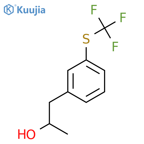 1-{3-[(Trifluoromethyl)sulfanyl]phenyl}propan-2-ol structure