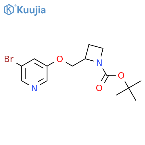 Tert-butyl 2-(((5-bromopyridin-3-YL)oxy)methyl)azetidine-1-carboxylate structure