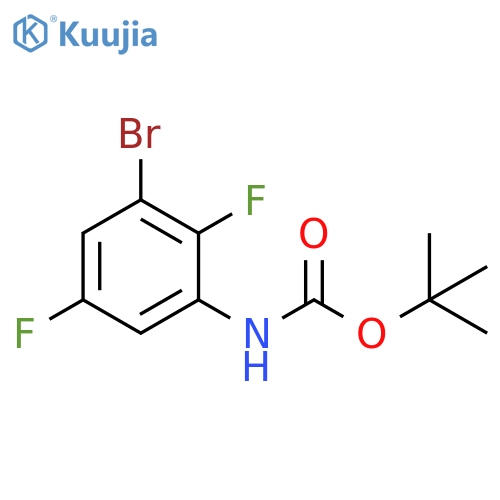 Carbamic acid, N-(3-bromo-2,5-difluorophenyl)-, 1,1-dimethylethyl ester structure