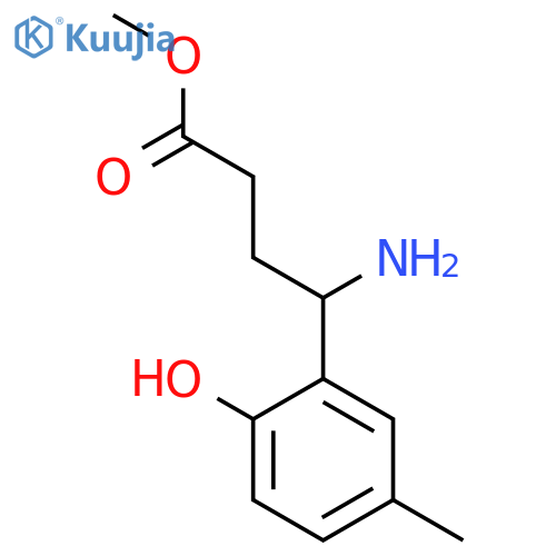 Methyl 4-amino-4-(2-hydroxy-5-methylphenyl)butanoate structure