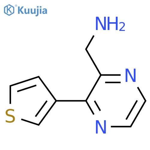 1-[3-(thiophen-3-yl)pyrazin-2-yl]methanamine structure