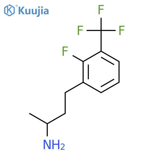 4-[2-Fluoro-3-(trifluoromethyl)phenyl]butan-2-amine structure