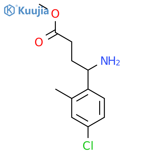 Methyl 4-amino-4-(4-chloro-2-methylphenyl)butanoate structure