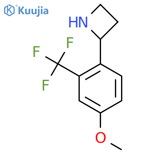 2-[4-Methoxy-2-(trifluoromethyl)phenyl]azetidine structure