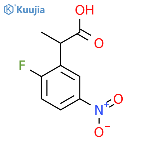 2-(2-Fluoro-5-nitrophenyl)propanoic acid structure