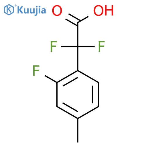Difluoro(2-fluoro-4-methylphenyl)acetic acid structure