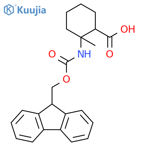 Cyclohexanecarboxylic acid, 2-[[(9H-fluoren-9-ylmethoxy)carbonyl]amino]-2-methyl- structure