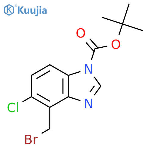Tert-Butyl 4-(bromomethyl)-5-chloro-1H-benzo[d]imidazole-1-carboxylate structure