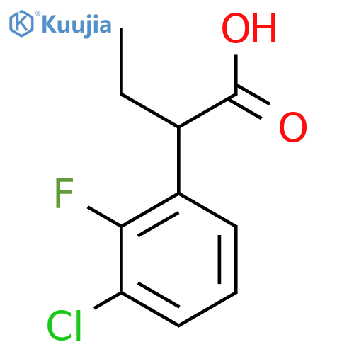 2-(3-Chloro-2-fluorophenyl)butanoic acid structure