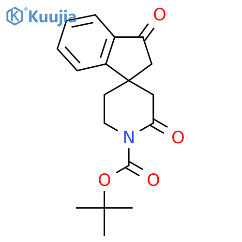 tert-butyl 2',3-dioxo-2,3-dihydrospiro[indene-1,4'-piperidine]-1'-carboxylate structure