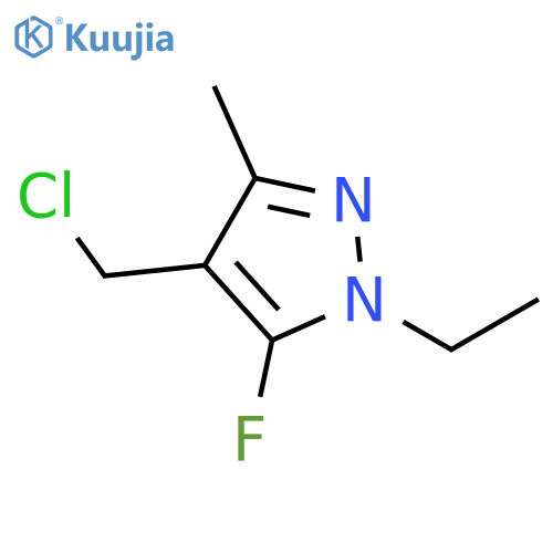 4-(chloromethyl)-1-ethyl-5-fluoro-3-methyl-1H-pyrazole structure