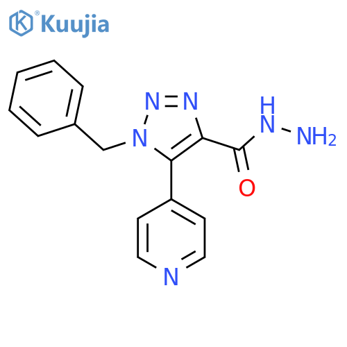 1-Benzyl-5-pyridin-4-yl-1H-1,2,3-triazole-4-carbohydrazide structure