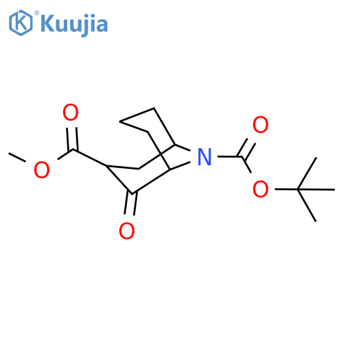 9-tert-Butyl 3-methyl 2-oxo-9-azabicyclo[3.3.1]nonane-3,9-dicarboxylate structure