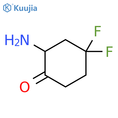 2-Amino-4,4-difluorocyclohexan-1-one structure