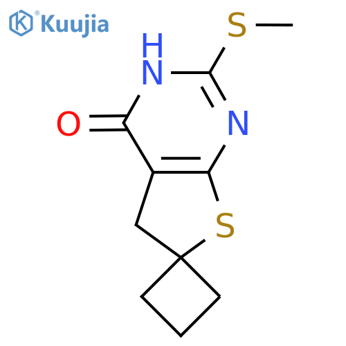 2'-(Methylthio)-5'H-spiro[cyclobutane-1,6'-thieno[2,3-D]pyrimidin]-4'-OL structure
