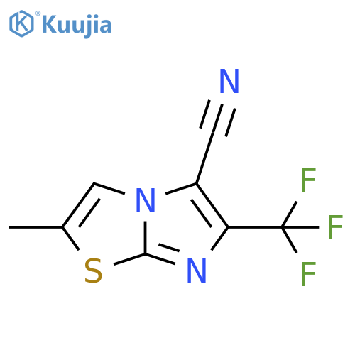 Imidazo[2,1-b]thiazole-5-carbonitrile, 2-methyl-6-(trifluoromethyl)- structure