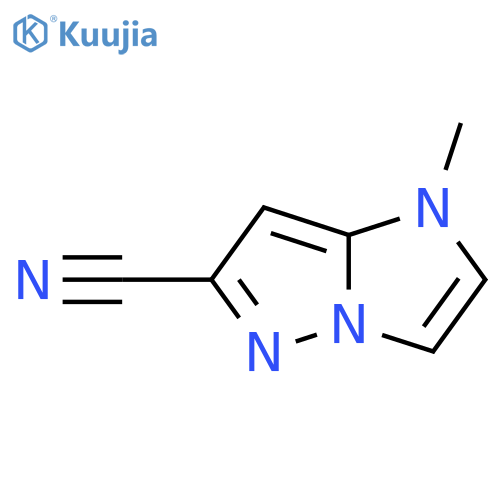 1-methyl-1H-imidazo[1,2-b]pyrazole-6-carbonitrile structure