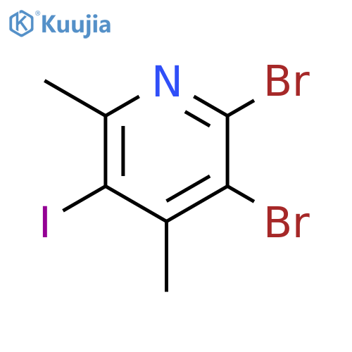 Pyridine, 2,3-dibromo-5-iodo-4,6-dimethyl- structure