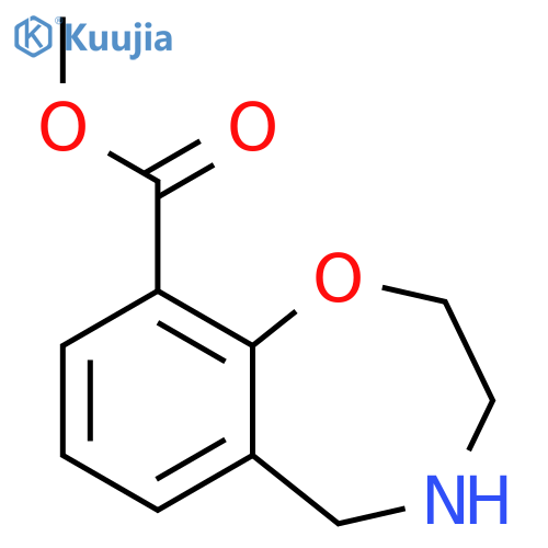 1,4-Benzoxazepine-9-carboxylic acid, 2,3,4,5-tetrahydro-, methyl ester structure
